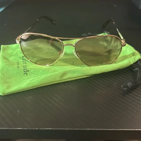 Kate Spade Emmaline Rose Gold Aviators - Picture 2 of 5
